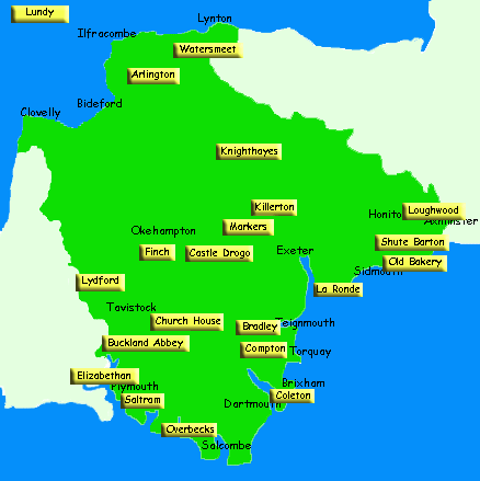  Devon National Trust map